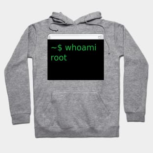 Bash Terminal - whoami: root Hoodie